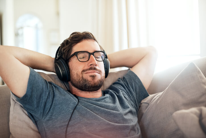 Student Listening To Music